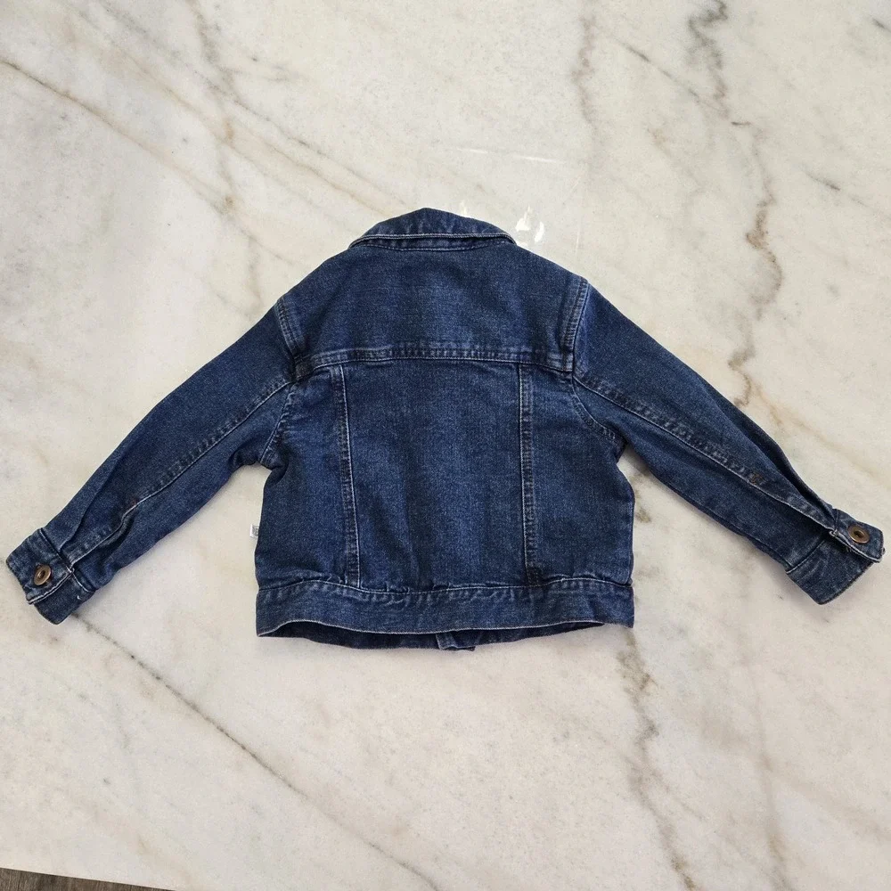 RuggedButts Denim Jacket Boys 2T Button Up Medium Wash Classic Toddler Trucker